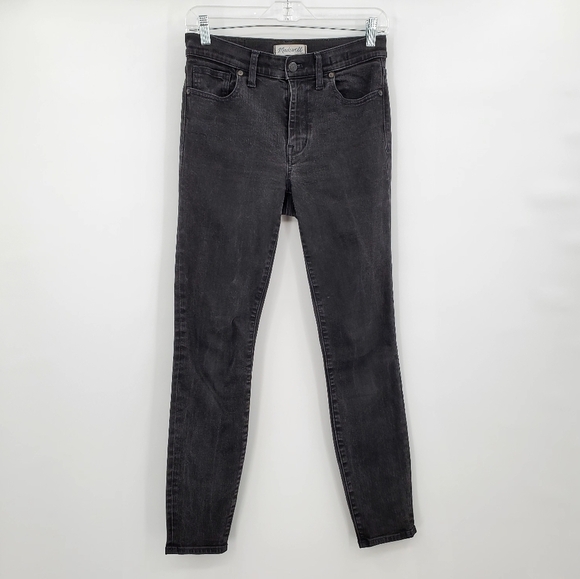 Madewell High Riser Skinny Skinny Jeans in Black Forest Wash - Picture 1 of 9
